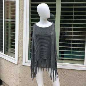 Cozy CasualGray Sleeveless Tassels Top SzM/L